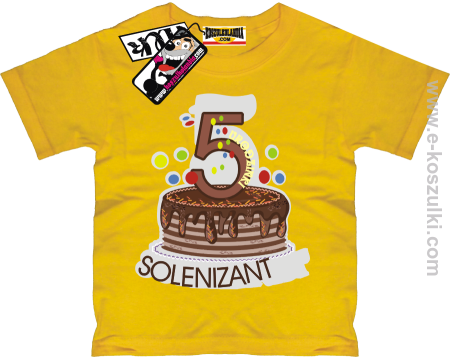 5 urodzinki solenizant - koszulka dziecięca
