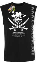 Anonymous We are Legion We Do Not Forget We Do Not Forgive Expect Us - bezrękawnik męski czarny