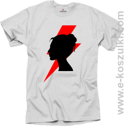 Kobieta Błyskawica profil - t-shirt męski biały