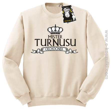 Mister turnusu Ciechocinek - zabawna bluza z nadrukiem  bez kaptura beżowa