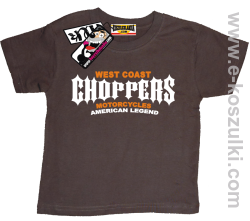 Choppers american legend koszulka dziecięca - brązowy
