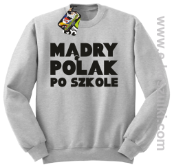 Mądry Polak po szkole- bluza bez kaptura melanż