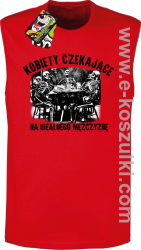 Szkieletors Kobiety czekające na idealnego mężczyznę - bezrękawnik męski czerwony