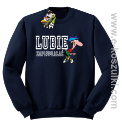 Lubie zapierdalać - rowerzysta - bluza bez kaptura granatowy