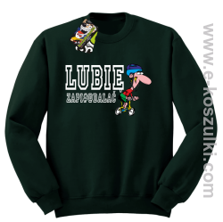 Lubie zapierdalać - rowerzysta - bluza bez kaptura butelkowy