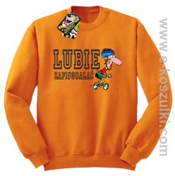 Lubie zapierdalać - rowerzysta - bluza bez kaptura pomarańczowy