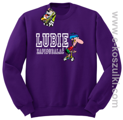 Lubie zapierdalać - rowerzysta - bluza bez kaptura fioletowy