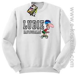 Lubie zapierdalać - rowerzysta - bluza bez kaptura biały