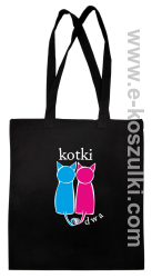 Kotki dwa - Eco torba czarna