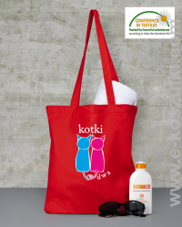 Kotki dwa - Eco torba czerwona