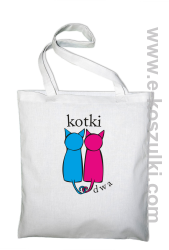 Kotki dwa - Eco torba biała