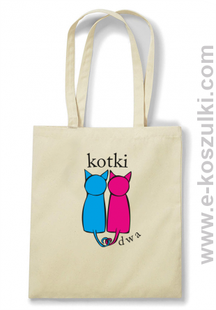 Kotki dwa - Eco torba beżowa