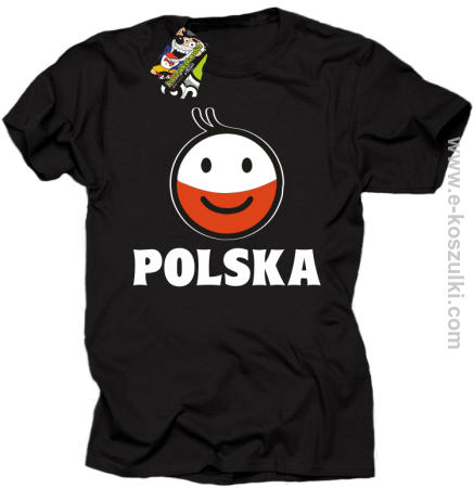 POLSKA Emotik dwukolorowy - koszulka męska 