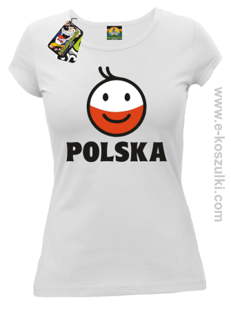 POLSKA Emotik dwukolorowy - koszulka damska 