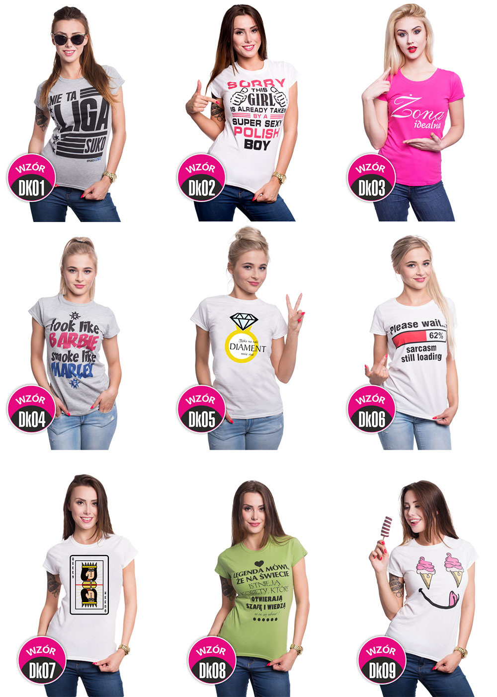 Koszulki na Dzień Kobiet 87 wzorów - fason damski 11