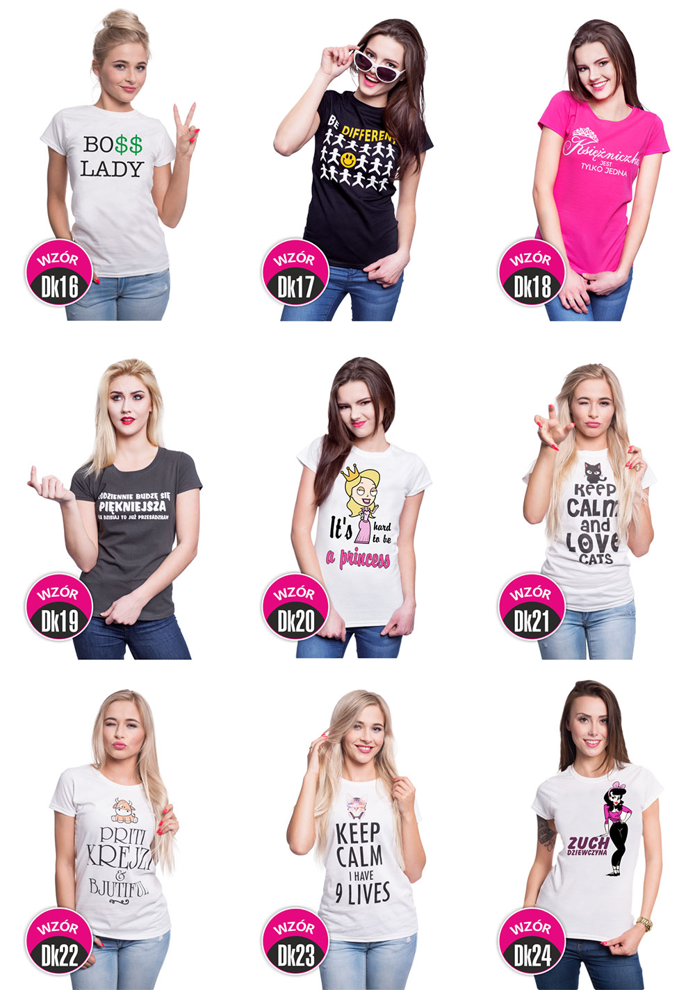 Koszulki na Dzień Kobiet 87 wzorów - fason damski 3