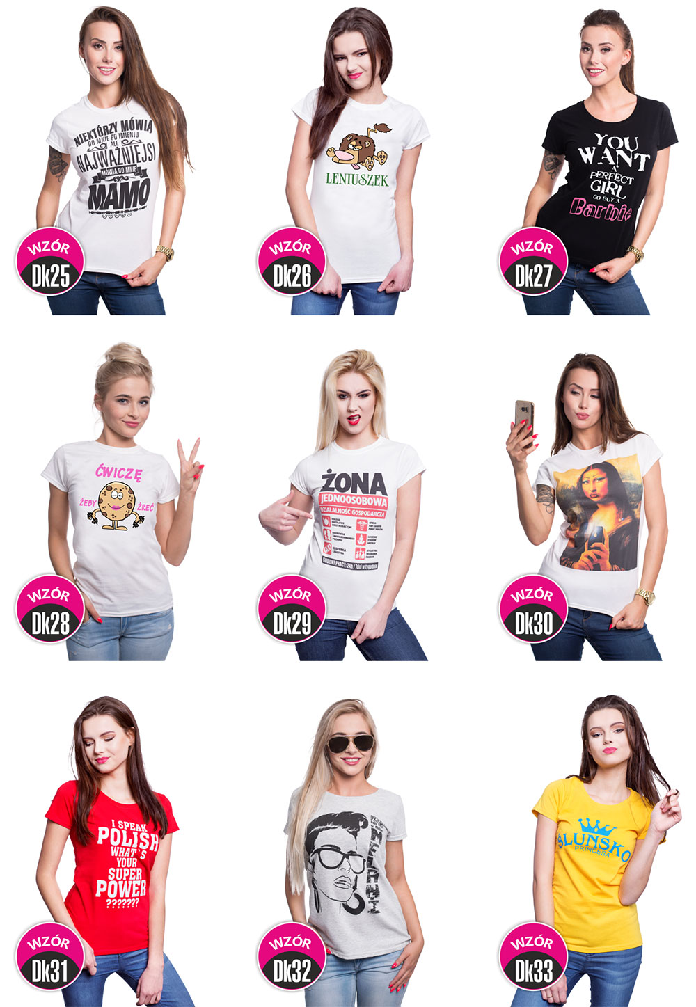 Koszulki na Dzień Kobiet 87 wzorów - fason damski 4