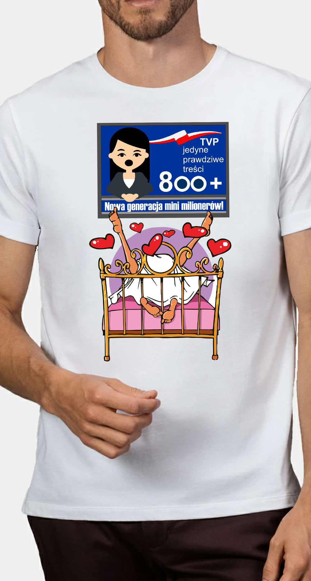 Nowa Generacja Mini Milionerów Jedyne Prawdziwe Treści 800+ koszulka męska