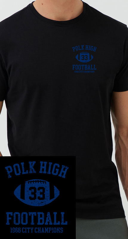 POLK HIGH 33 Football 1966 City CHAMPIONS małe logo